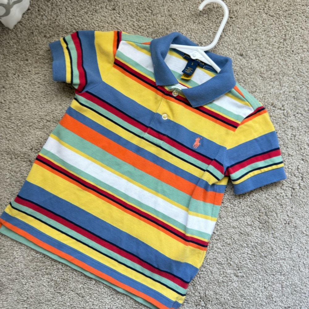 Colorful Striped Polo Shirt for Kids